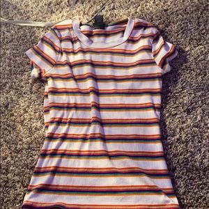 multi colored stripe tee